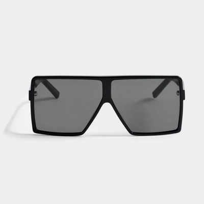 Shop Saint Laurent Betty Sunglasses In Black Synthetic Material