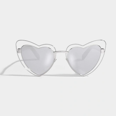 Shop Saint Laurent | Loulou Sunglasses In Silver Metal