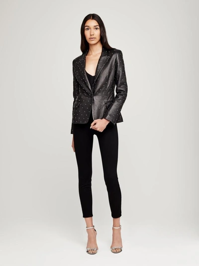 Shop L Agence Montego Studded Blazer In Black