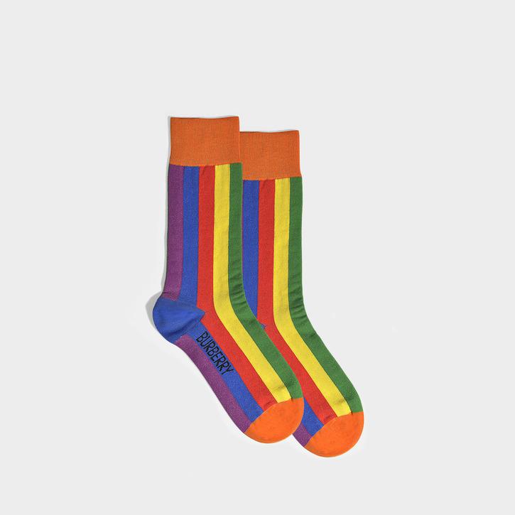 Burberry | Rainbow Stripe Socks | ModeSens