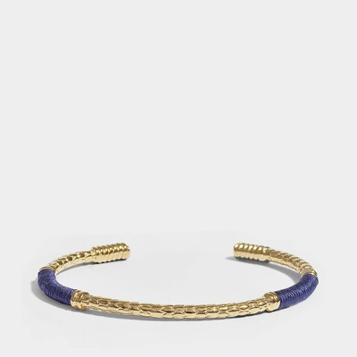 Shop Aurelie Bidermann Soho Bracelet In Navy Blue