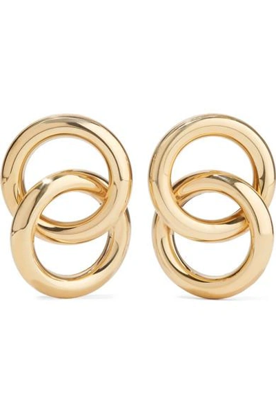 Shop Laura Lombardi Interlock Gold-tone Earrings