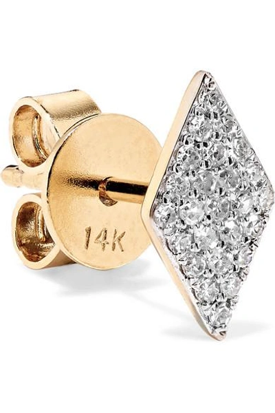 Shop Stone And Strand 14-karat Gold Diamond Earrings