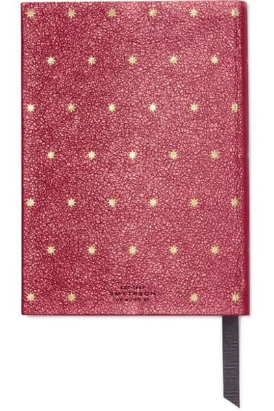 Shop Smythson Soho 2019 Metallic Textured-leather Diary In Pink