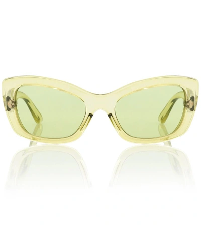 Shop Prada Postcard Cat-eye Sunglasses In Green