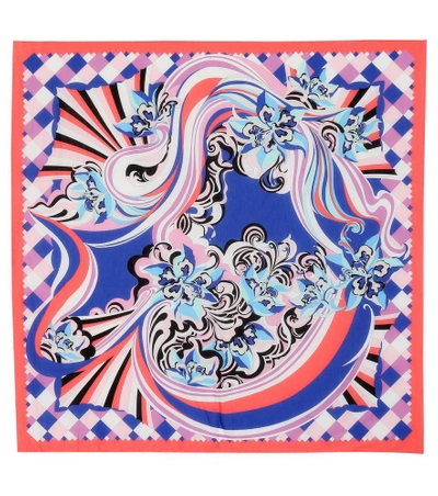Shop Emilio Pucci Beach Printed Cotton Sarong In Multicoloured