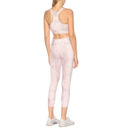 Shop Varley Kensington Printed Leggings In Pink