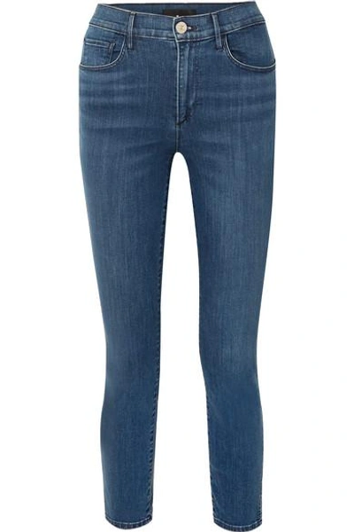 Shop 3x1 Luna Mini Split High-rise Slim-leg Jeans In Mid Denim