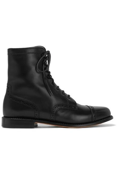 Shop Ludwig Reiter Mary Vetsera Leather Ankle Boots In Black