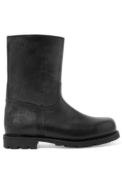 Shop Ludwig Reiter Arlbergerin Shearling-lined Leather Boots In Black