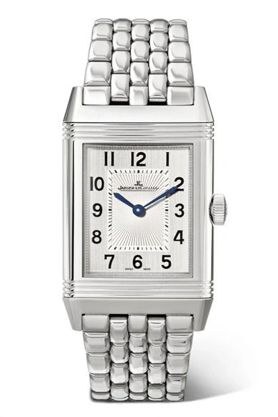 Shop Jaeger-lecoultre Reverso Classic Thin 24.4mm Medium Stainless Steel Watch In Silver