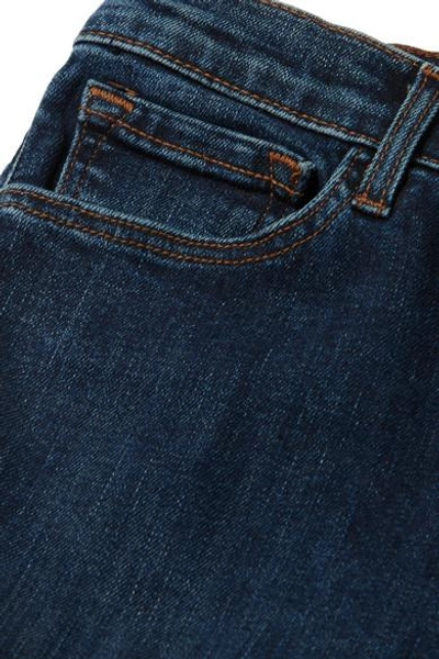 Shop J Brand Sallie Mid-rise Bootcut Jeans In Dark Denim