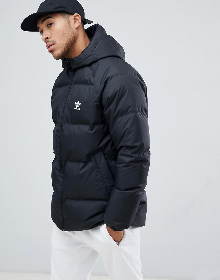 Adidas Originals Reversible Hooded Down Puffer Jacket In Black Dh5003 -  Black | ModeSens