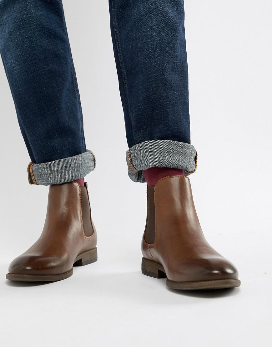 new look leather chelsea boots