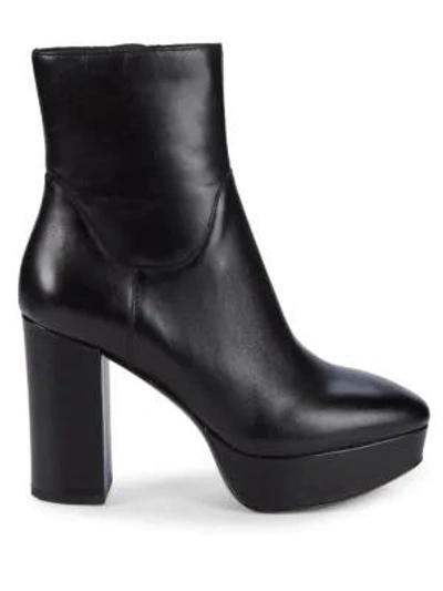 Shop Ash Women's Amazon Leather Platform Booties In Black