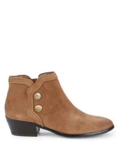 Shop Sam Edelman Pacer Suede Ankle Boots In Mocha