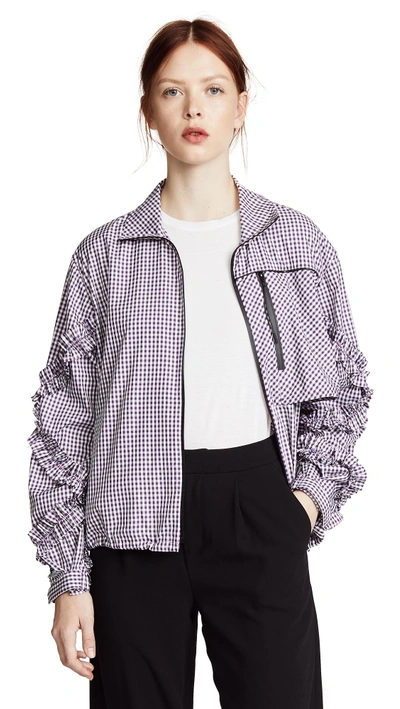 Shop 3.1 Phillip Lim / フィリップ リム Gingham Track Jacket In Purple/white