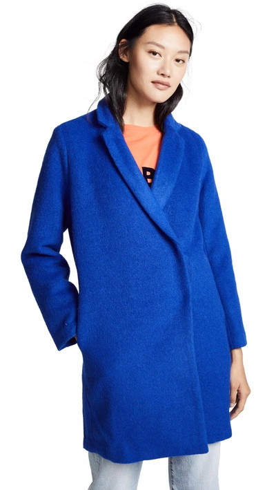 Shop Suncoo Eugenie Coat In Blue Klein