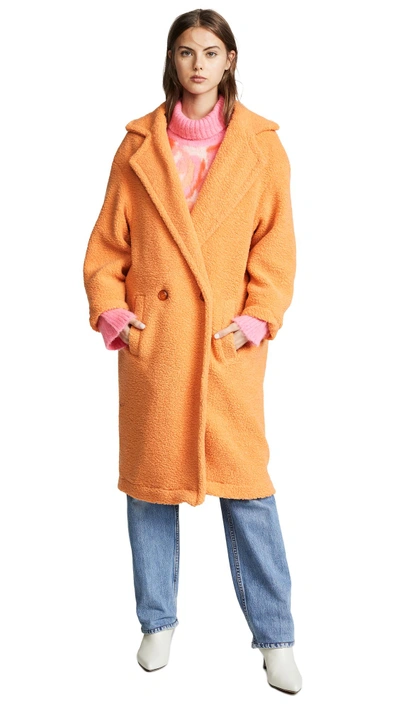 Shop Anne Vest Berri Coat In Orange