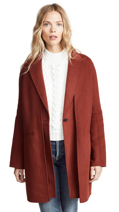 Shop Rag & Bone Kaye Coat With Removable Vest In Rust