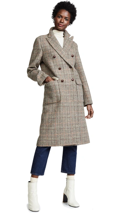 Shop La Prestic Ouiston Louis Tailored Coat In Harris Tweed
