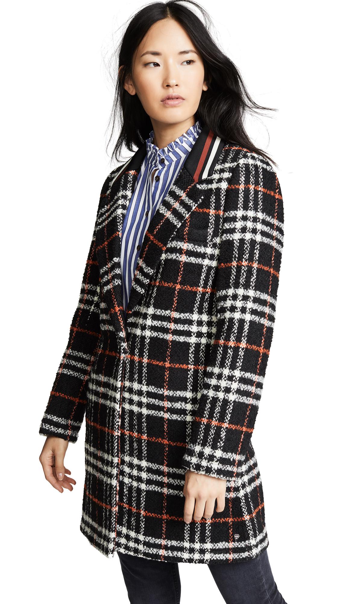 maison scotch bonded wool coat