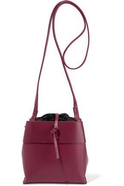 Shop Kara Woman Leather Bucket Bag Magenta
