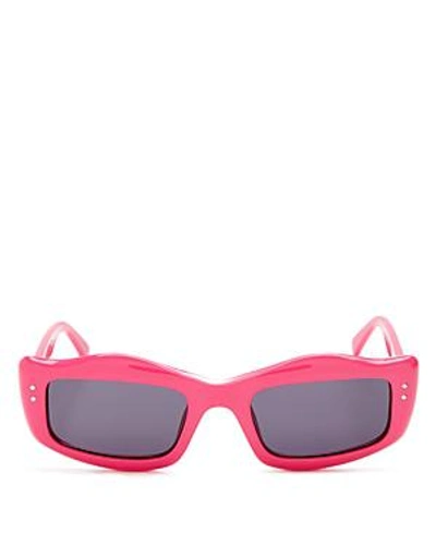 Shop Moschino Women's Square Sunglasses, 51mm In Fushia/gray