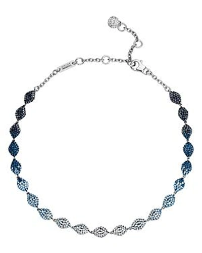 Shop Atelier Swarovski Moselle Mini Choker Necklace, 16 In Blue/silver