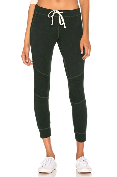 Shop Monrow Supersoft Moto Sweats In Emerald