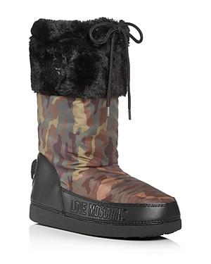 love moschino faux fur moon boots
