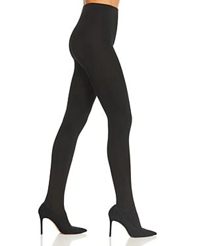 Shop Hue Flat Knit Sweater Tights In Black