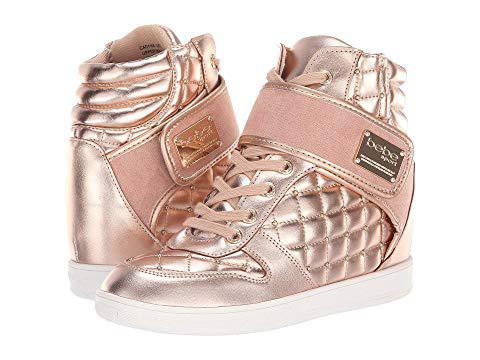 bebe rose gold sneakers