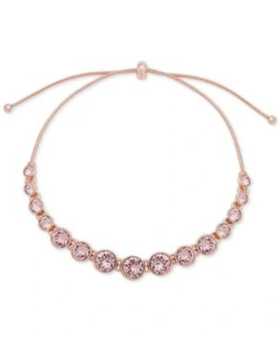 Shop Givenchy Crystal Bezel Slider Bracelet In Pink