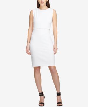 macy's gold and white dress