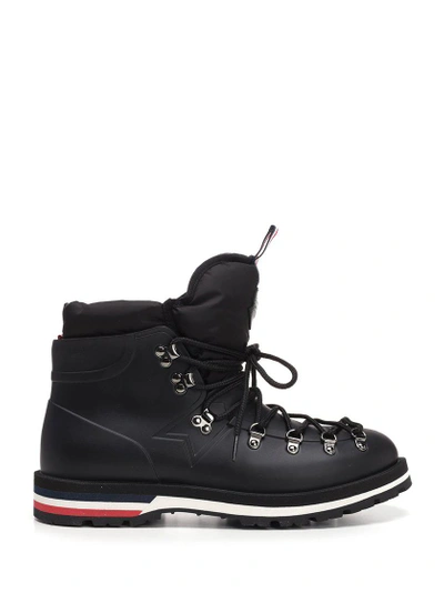 Shop Moncler Lace Up Boots In Black