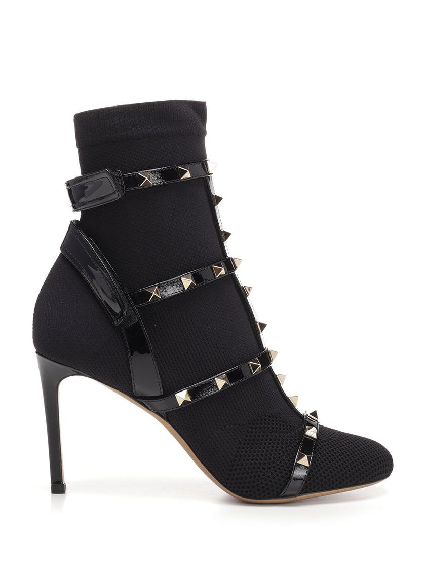 valentino rockstud sock booties