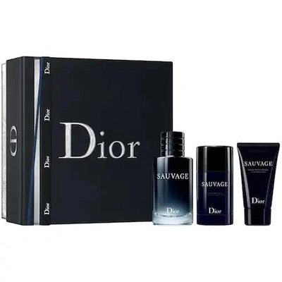 Shop Dior Sauvage Eau De Toilette 3-piece Set