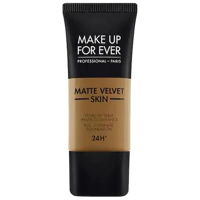 Shop Make Up For Ever Matte Velvet Skin Full Coverage Foundation Y523 Golden Brown 1.01 oz/ 30 ml