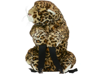 Shop Dolce & Gabbana Faux Fur Plush Backpack In Leopard