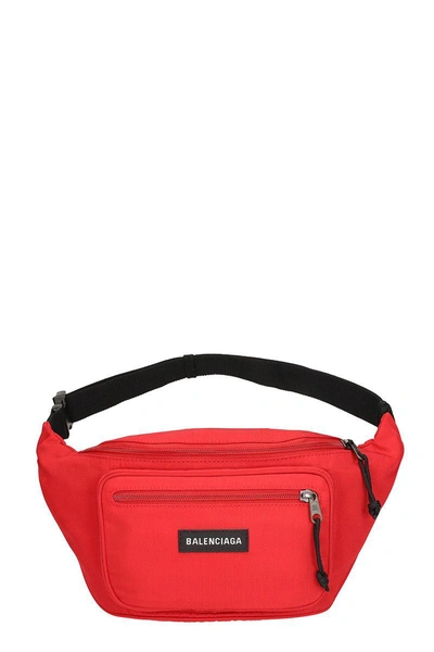 Shop Balenciaga Red Fabric Belt-bag
