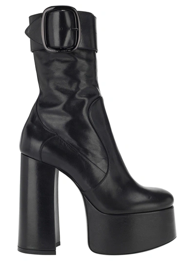 Shop Saint Laurent Billy Boot In Black