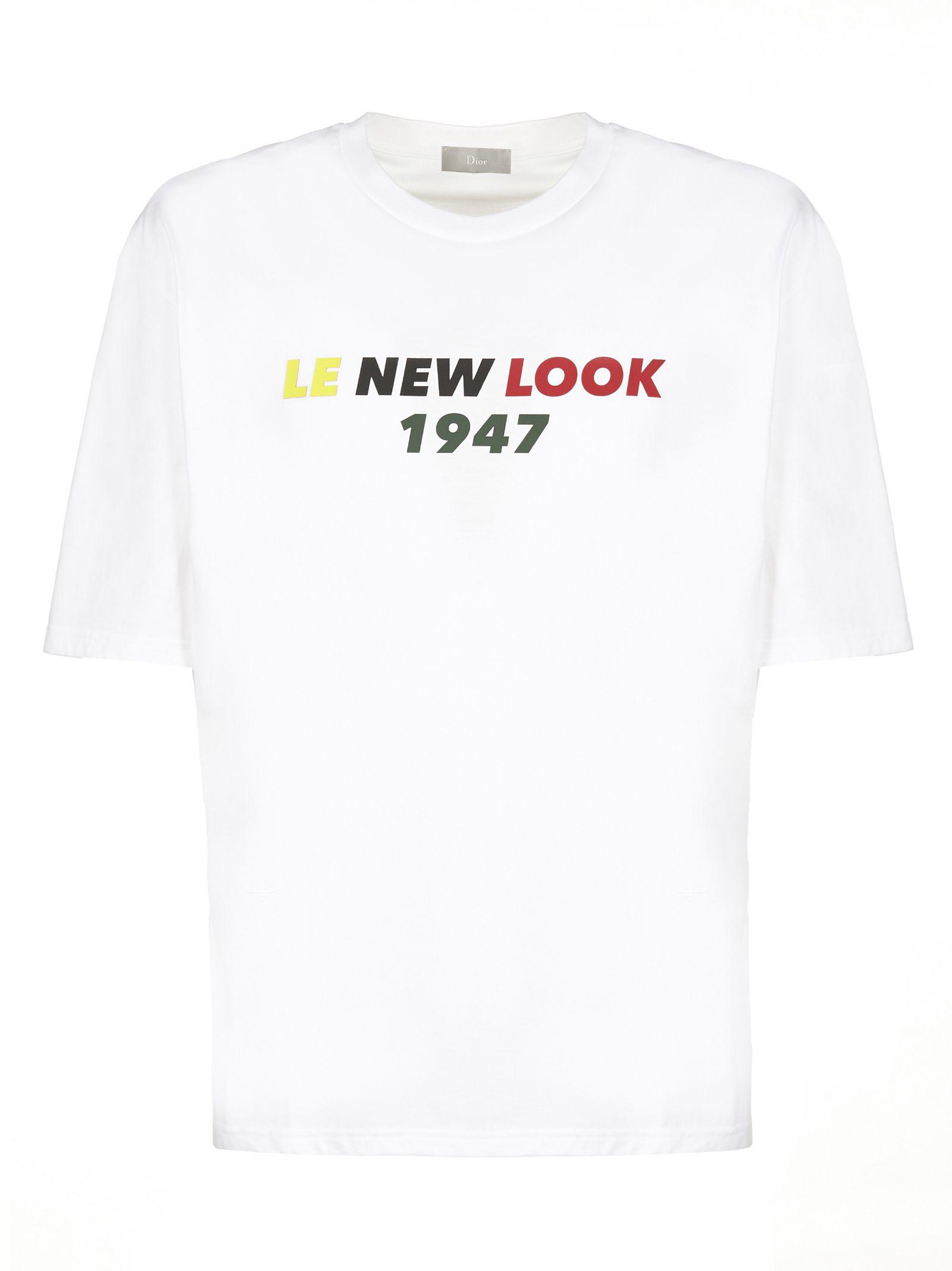 Dior Le New Look 1947 T-shirt In Bianco 