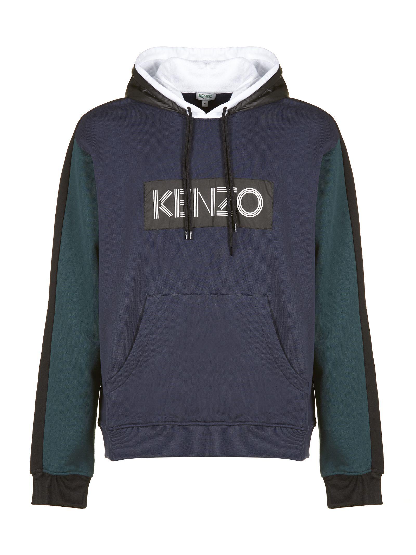 Kenzo Logo Hoodie In Encre | ModeSens