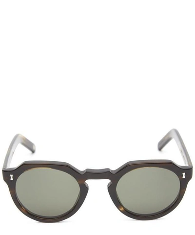Shop Cubitts Cromer Chunky Round Acetate Sunglasses In Green