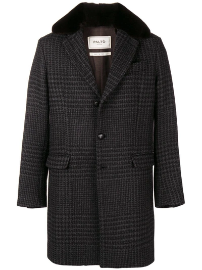 Shop Paltò Classic Tweed Coat In Grey