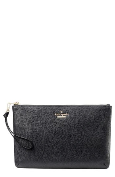 Shop Kate Spade Jackson Street - Finley Quilted Leather Clutch - Black