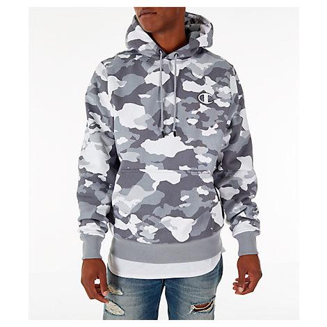 Hood Camo Fleece Hoodie, White 