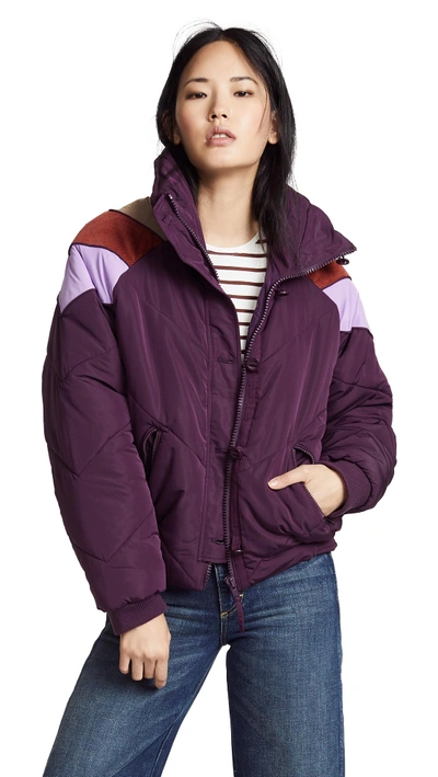 Shop Free People Heidi Ski Puffer Jacket In Wine