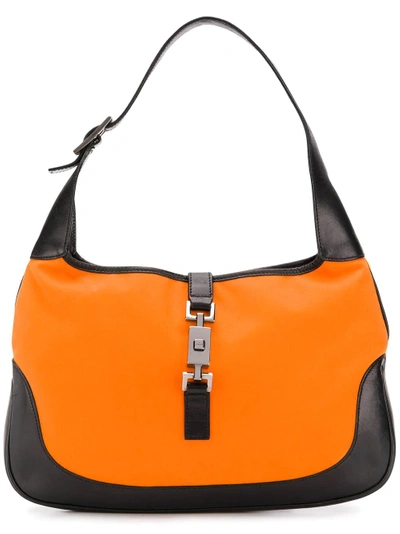 Shop Gucci Vintage 2000's Plaque Shoulder Bag - Orange